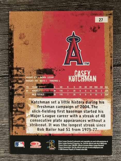 2005 Leather and Lumber #27 Casey Kotchman