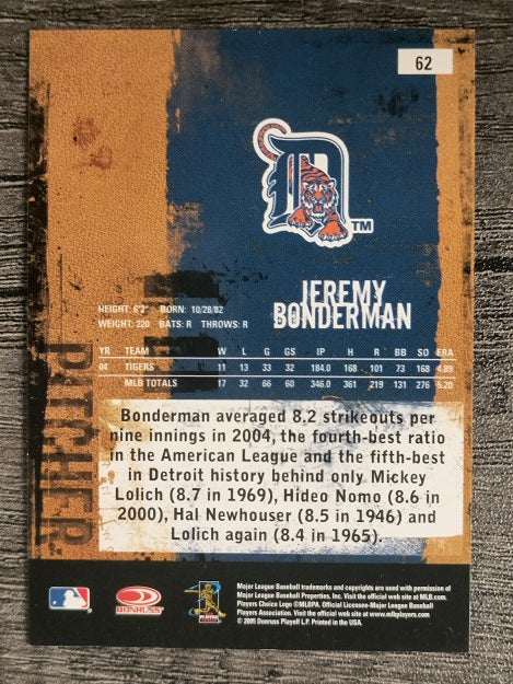 2005 Leather and Lumber #62 Jeremy Bonderman