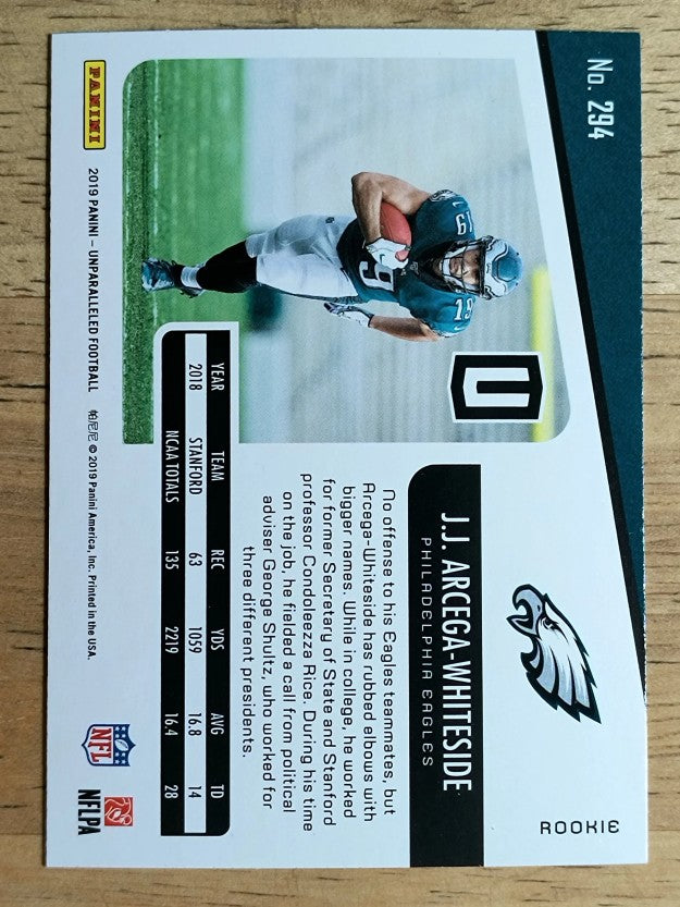 2019 Panini Unparalleled #294 JJ Arcega-Whiteside RC