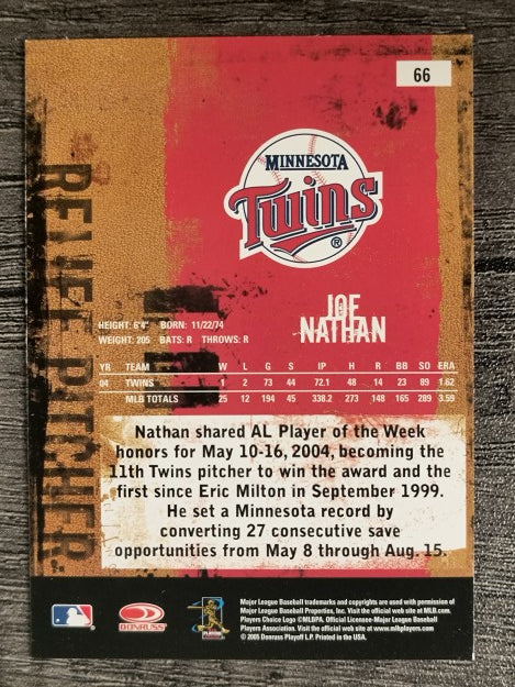 2005 Leather and Lumber #66 Joe Nathan