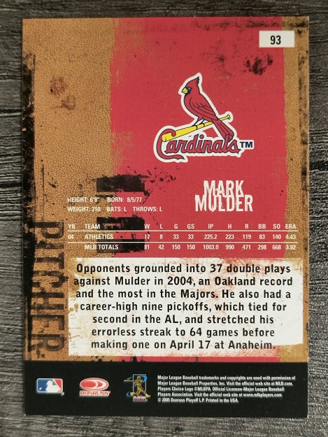 2005 Leather and Lumber #93 Mark Mulder