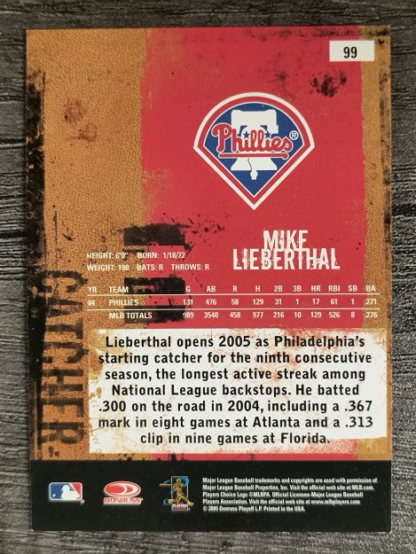 2005 Leather and Lumber #99 Mike Lieberthal