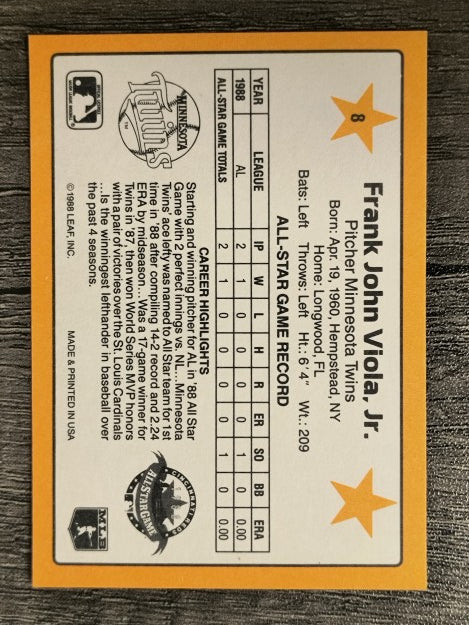 1989 Donruss All-Stars #8 Frank Viola