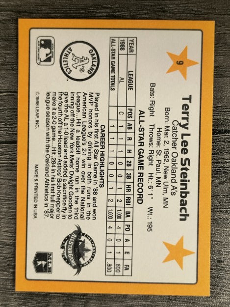 1989 Donruss All-Stars #9 Terry Steinbach