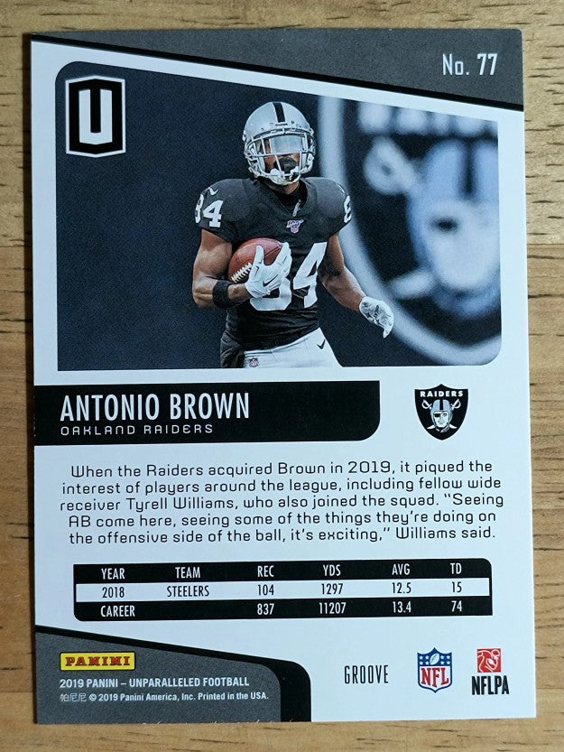 2019 Panini Unparalleled Groove #77 Antonio Brown