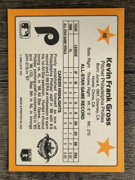 1989 Donruss All-Stars #48 Kevin Gross