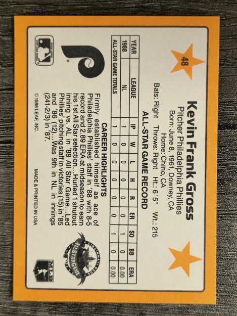 1989 Donruss All-Stars #48 Kevin Gross