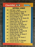 1989 Donruss All-Stars #64 NL Checklist 33-64