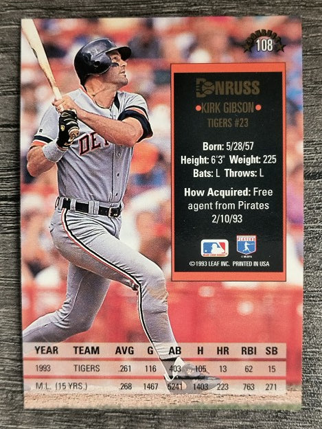 1994 Donruss #108 Kirk Gibson