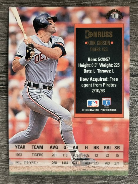 1994 Donruss #108 Kirk Gibson