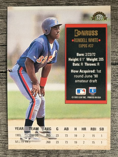 1994 Donruss #320 Rondell White