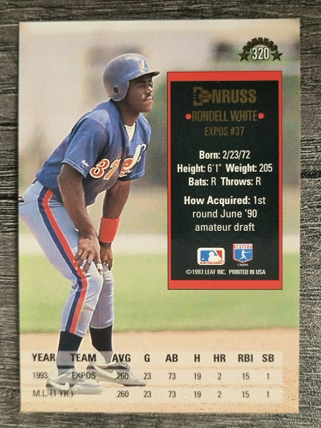 1994 Donruss #320 Rondell White