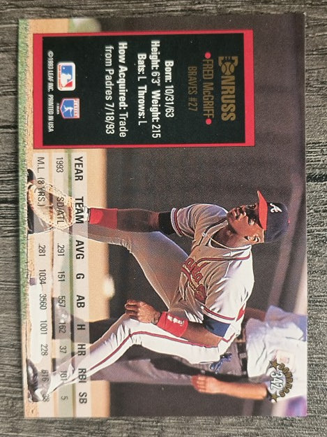 1994 Donruss #342 Fred McGriff