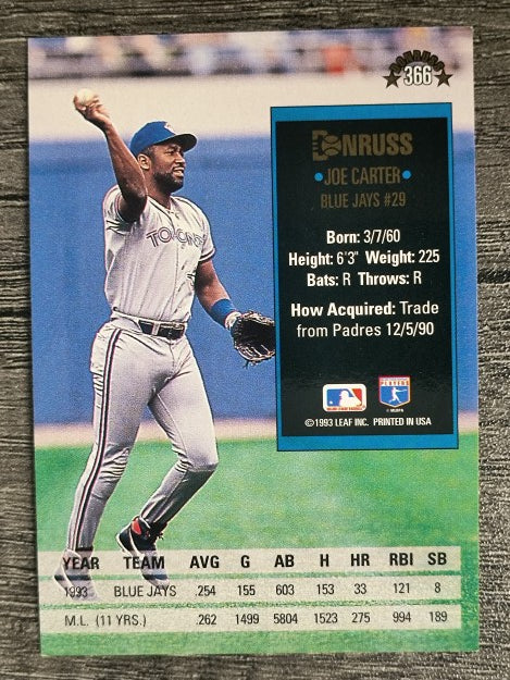 1994 Donruss #366 Joe Carter
