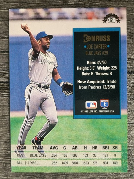 1994 Donruss #366 Joe Carter