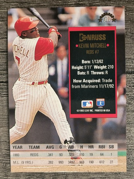 1994 Donruss #377 Kevin Mitchell