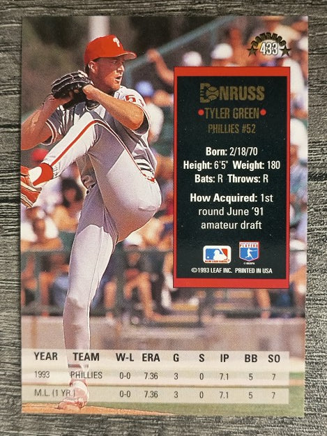 1994 Donruss #433 Tyler Green
