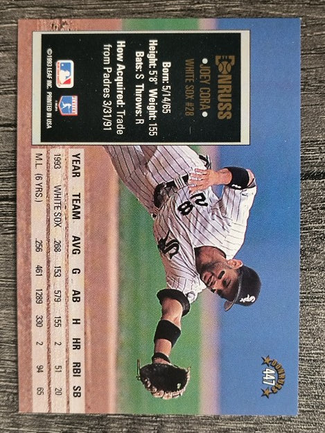 1994 Donruss #447 Joey Cora