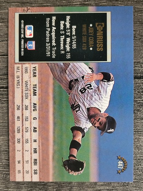 1994 Donruss #447 Joey Cora