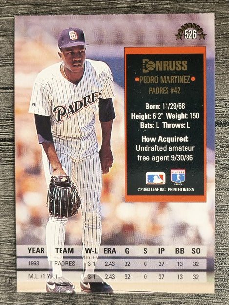 1994 Donruss #526 Pedro A.Martinez RC