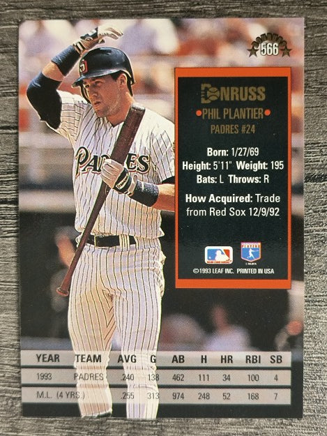 1994 Donruss #566 Phil Plantier