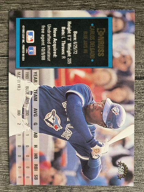 1994 Donruss #568 Carlos Delgado