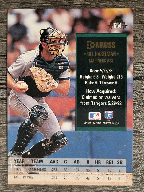1994 Donruss #654 Bill Haselman