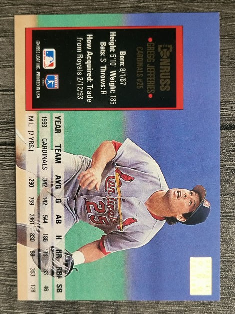 1994 Donruss Special Edition #9 Gregg Jefferies