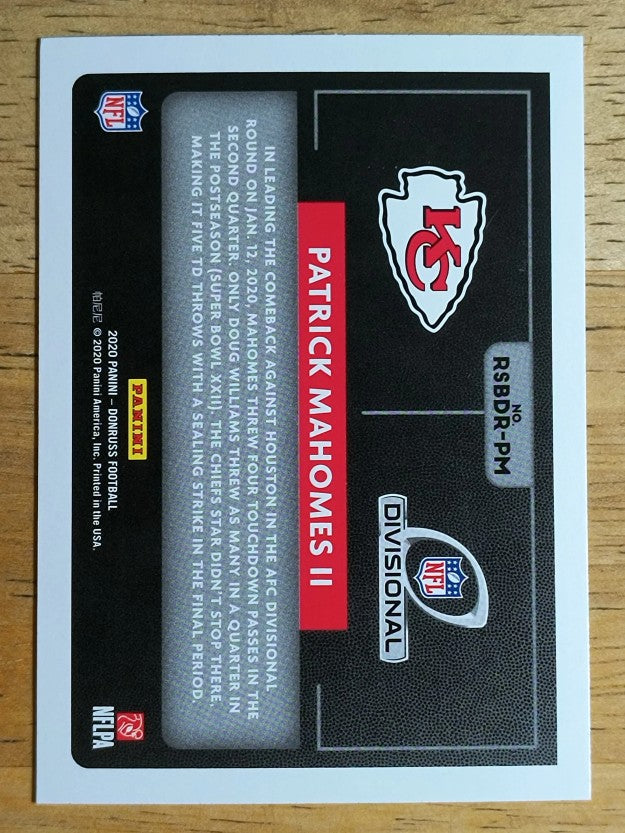 2020 Donruss Road to the Super Bowl Divisional Round #3 Patrick Mahomes II