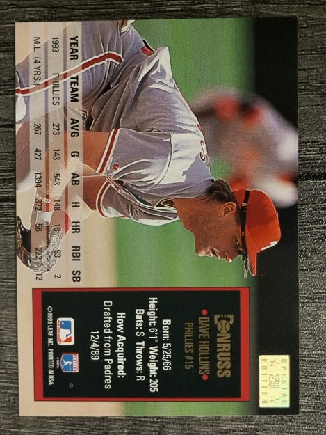 1994 Donruss Special Edition #29 Dave Hollins