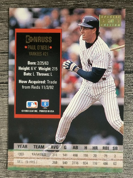 1994 Donruss Special Edition #50 Paul O'Neill