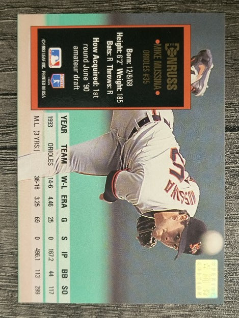 1994 Donruss Special Edition #51 Mike Mussina