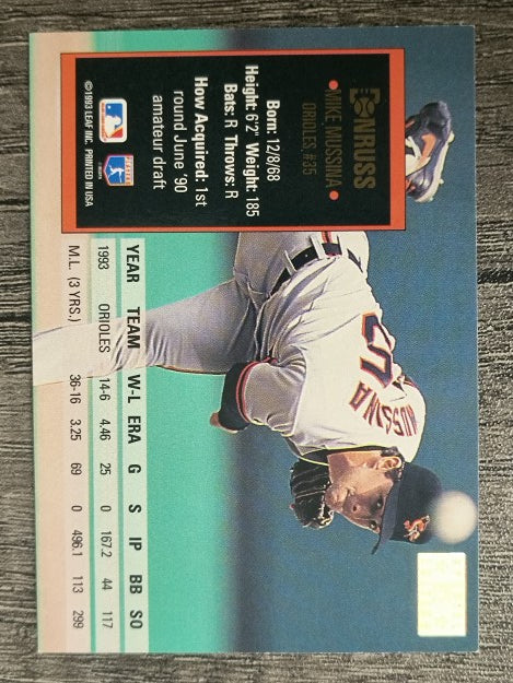 1994 Donruss Special Edition #51 Mike Mussina
