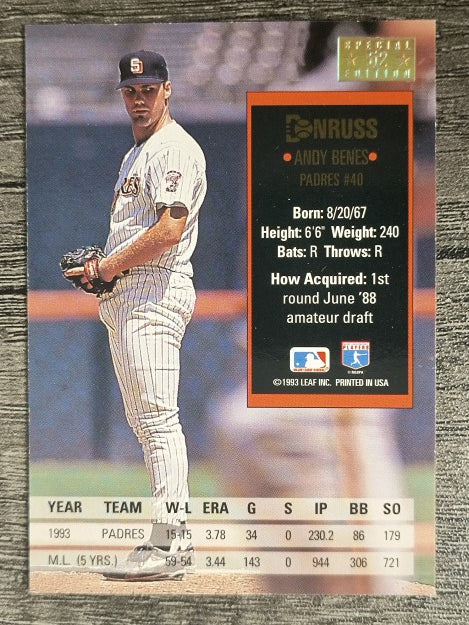 1994 Donruss Special Edition #52 Andy Benes