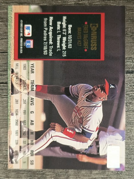 1994 Donruss Special Edition #62 Fred McGriff