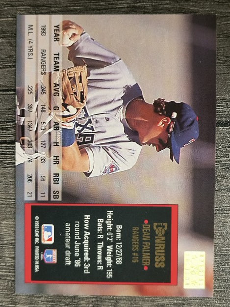 1994 Donruss Special Edition #75 Dean Palmer