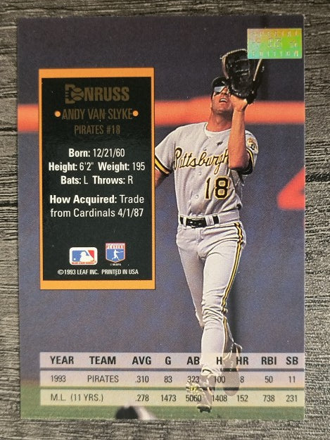 1994 Donruss Special Edition #95 Andy Van Slyke