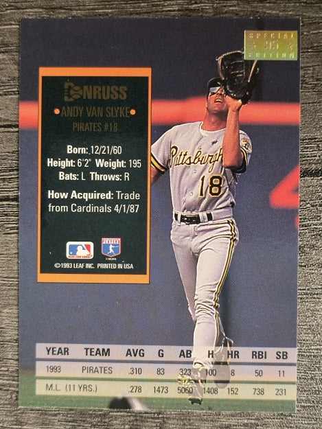 1994 Donruss Special Edition #95 Andy Van Slyke