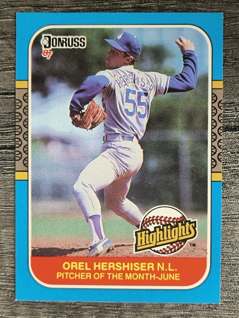 1987 Donruss Highlights #13 Orel Hershiser
