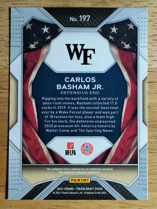 2021 Panini Prizm Draft Picks #197 Carlos Boogie Basham AA