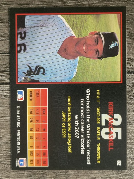 1993 Triple Play #82 Kirk McCaskill