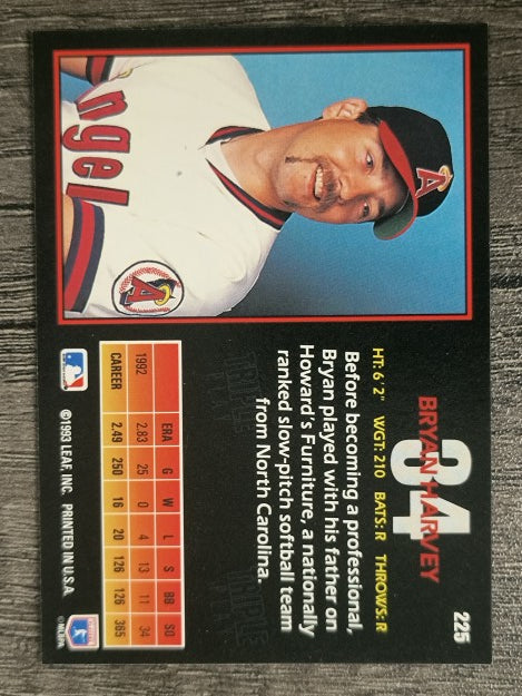 1993 Triple Play #225 Bryan Harvey