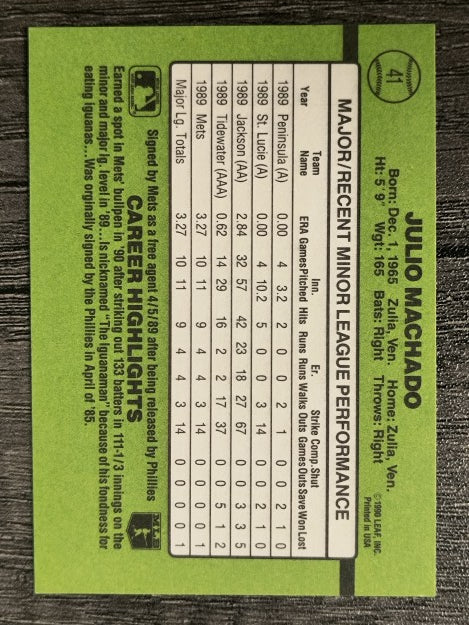 1990 Donruss Rookies #41 Julio Machado