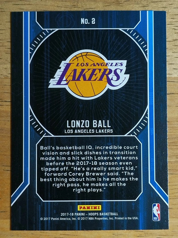 2017-18 Hoops Faces of the Future #2 Lonzo Ball