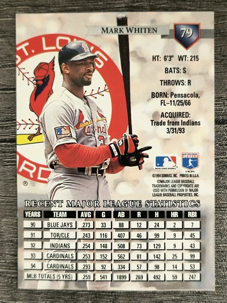 1995 Donruss #79 Mark Whiten