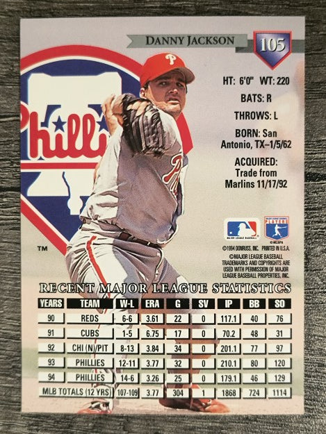 1995 Donruss #105 Danny Jackson