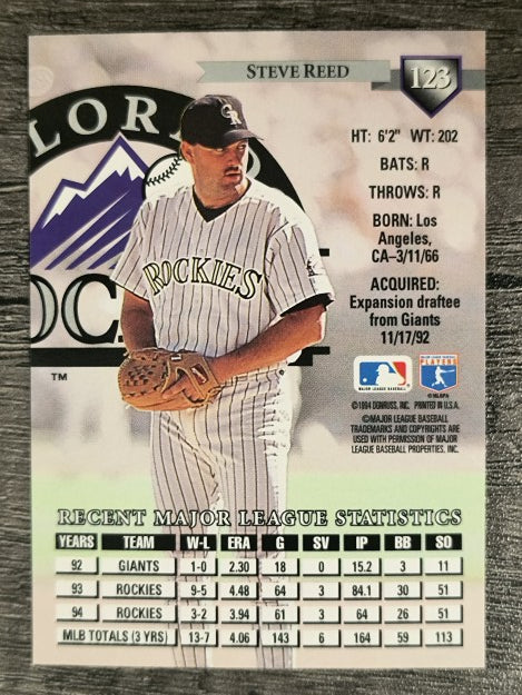 1995 Donruss #123 Steve Reed
