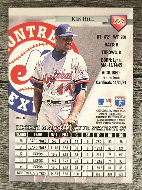 1995 Donruss #227 Ken Hill