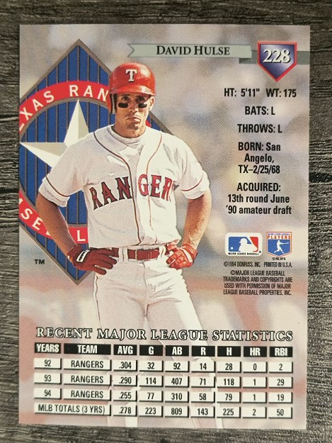 1995 Donruss #228 David Hulse