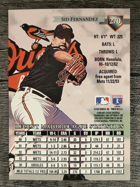 1995 Donruss #270 Sid Fernandez